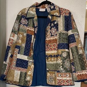 Alfred Dunner Multicolor Patterned Jacket